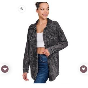 Mineral Wash Shacket